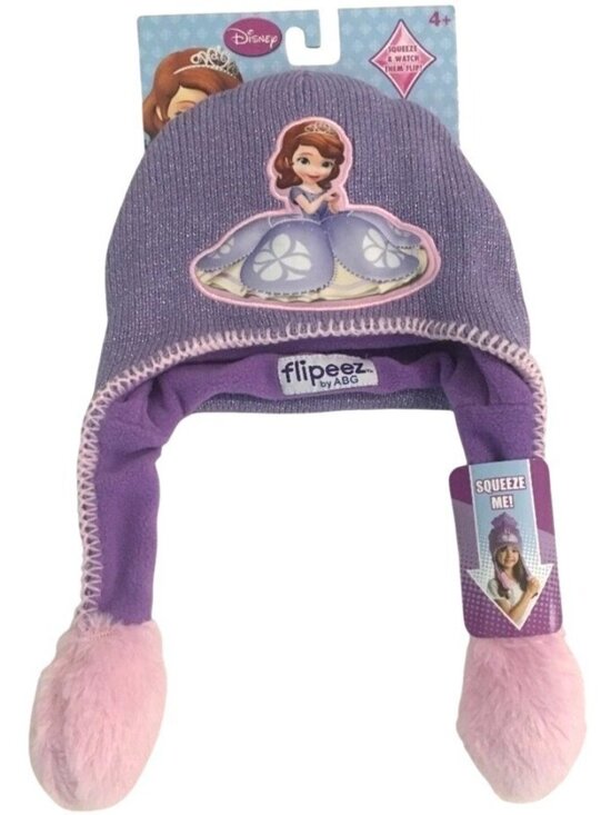 Disney Other - Girls Disney Sofia the First Princess Ages 4-12 Purple Flip Hat NWT